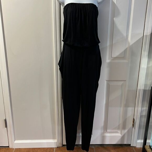 A|X Armani Exchange Strapless Black jumpsuit size M - Picture 2 of 11